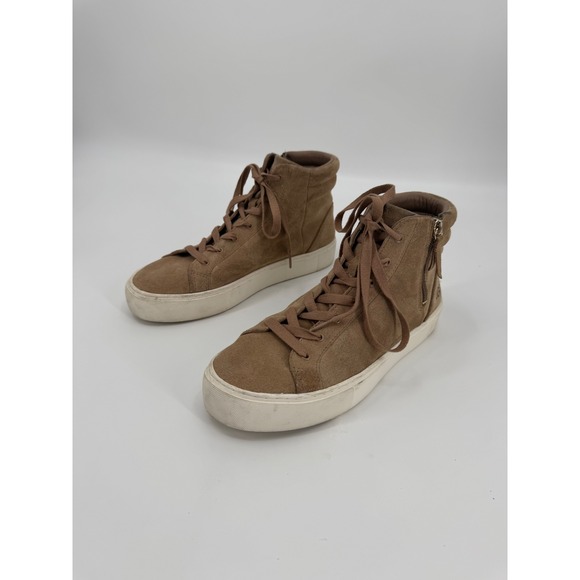 UGG Shoes - UGG Olive Chestnut Brown Suede High Top Side Zip Sneakers‎ 1105370 Womens 9.5